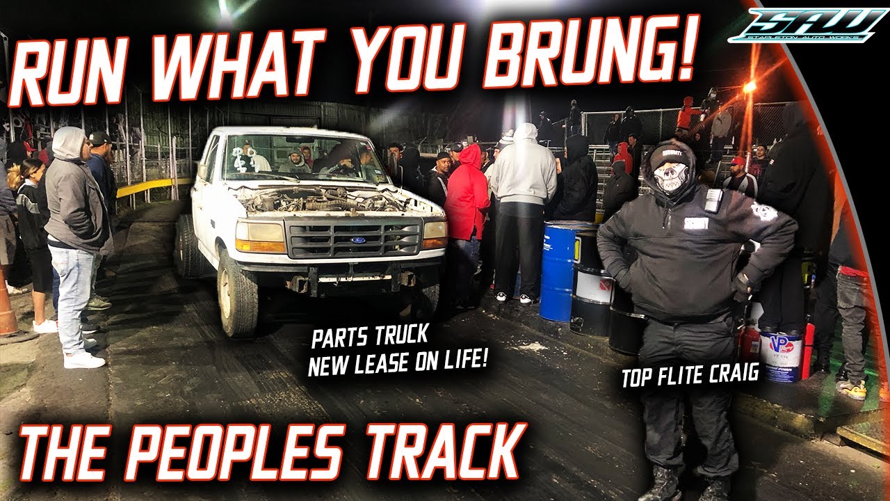 Hood Track Grudge Racing: LS Swap OBS vs Ford Parts Truck, Track Security Nonsense, Daily Drivers!
