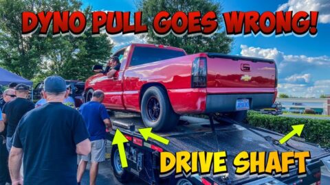 Street Car Takeover Charlotte Car Meet: TRUCK DESTROYS DRIVE SHAFT ON THE DYNO!!
