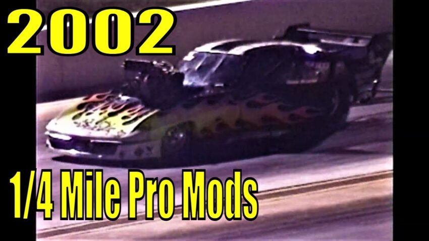 1/4 Mile 2002 IHRA Hooters ACDelco Nationals Pro Mod Blower / Nitrous Drag Racing Action