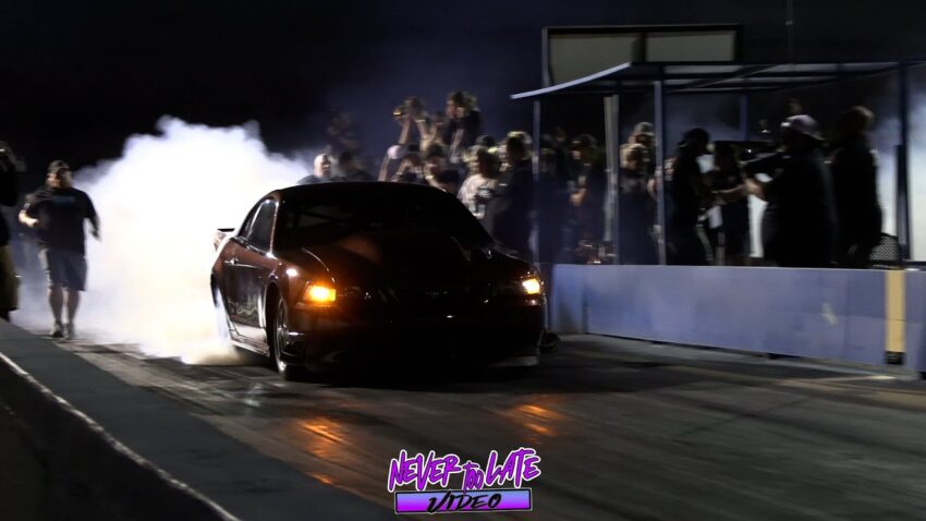 Nitrous Mustang Vs Turbo Camaro Small Tire No Prep GRUDGE RACE Kyle Buckmaster Vs Rowdi Gaines WRP