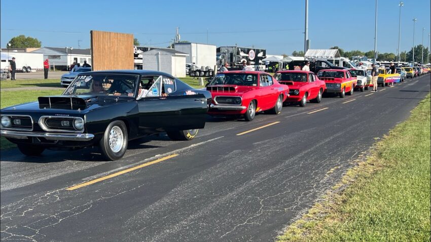 NHRA Sox & Martin Hemi challenge parade at US nationals Indy 2024 #nhra #dragracing
