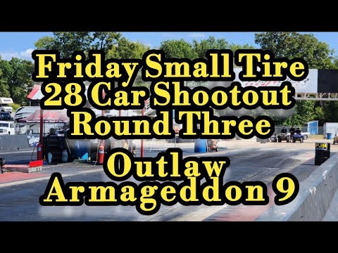 Outlaw Armageddon Car shootout Friday Round 3 no prep drag racing 2024