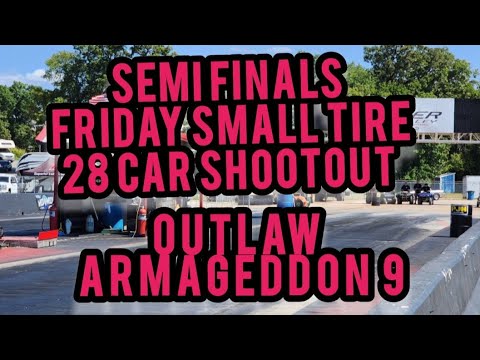 Outlaw Armageddon Semi Final 28 Car shootout no prep drag racing 2024 street outlaws kc Maxx