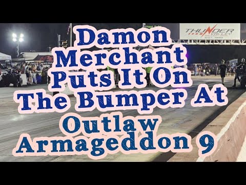 Damon Merchant's killer wheelie at Outlaw Armageddon 9 no prep drag racing 2024 street outlaws