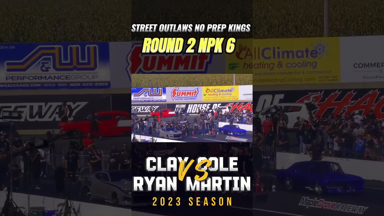 Street Outlaws No prep Kings: Clay Cole vs Ryan Martin #npk #murdernova #shorts #daddydave