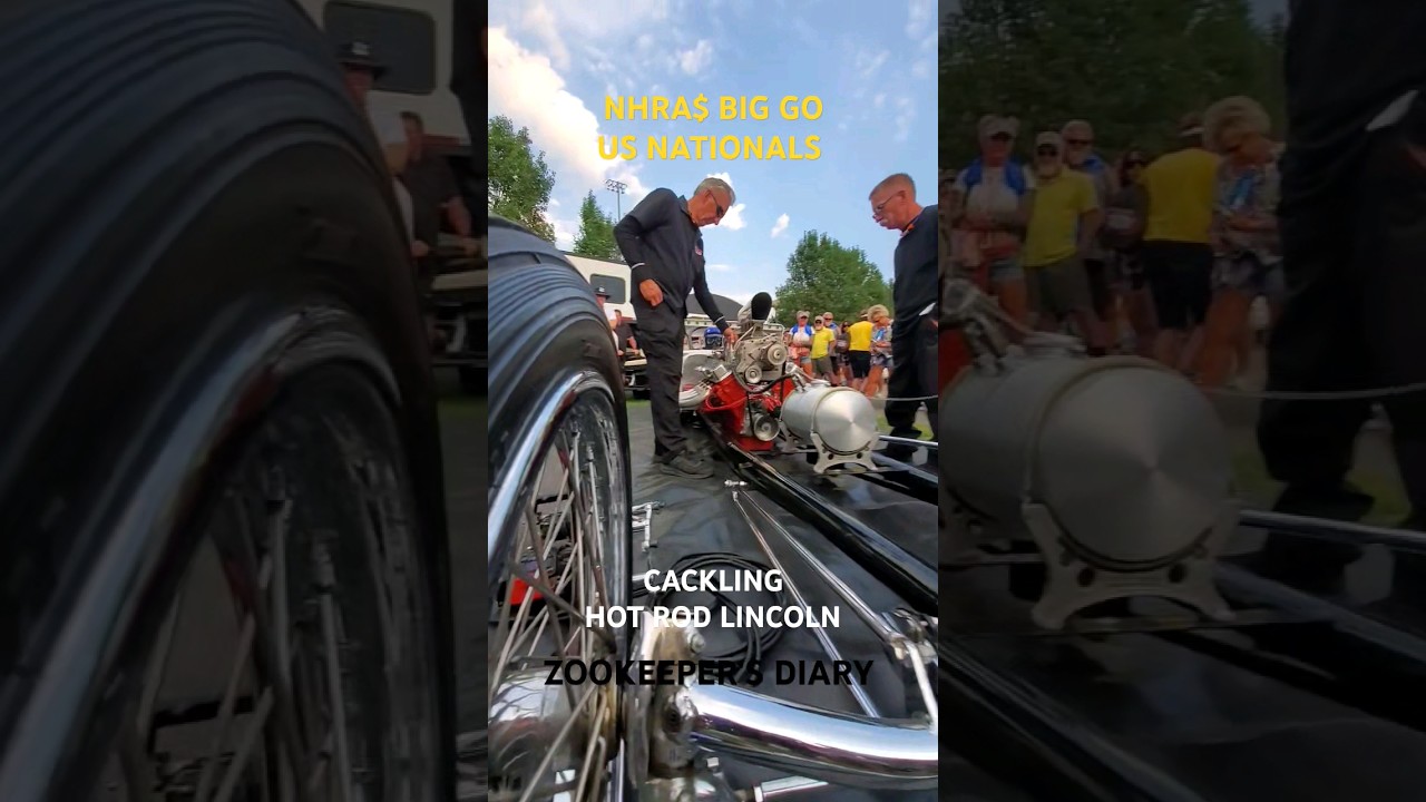 Nitro Cackling LINCOLN DRAGSTER Friday Night NHRA Drag Racing US Nationals
