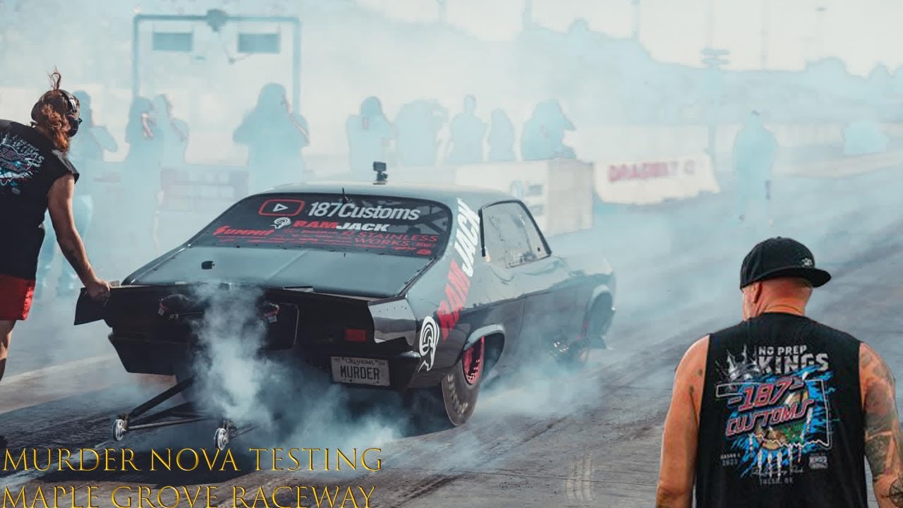 Street Outlaws No Prep Kings : Testing at Maple Grove Raceway Great 8 - NPK 2023 #Murdernova